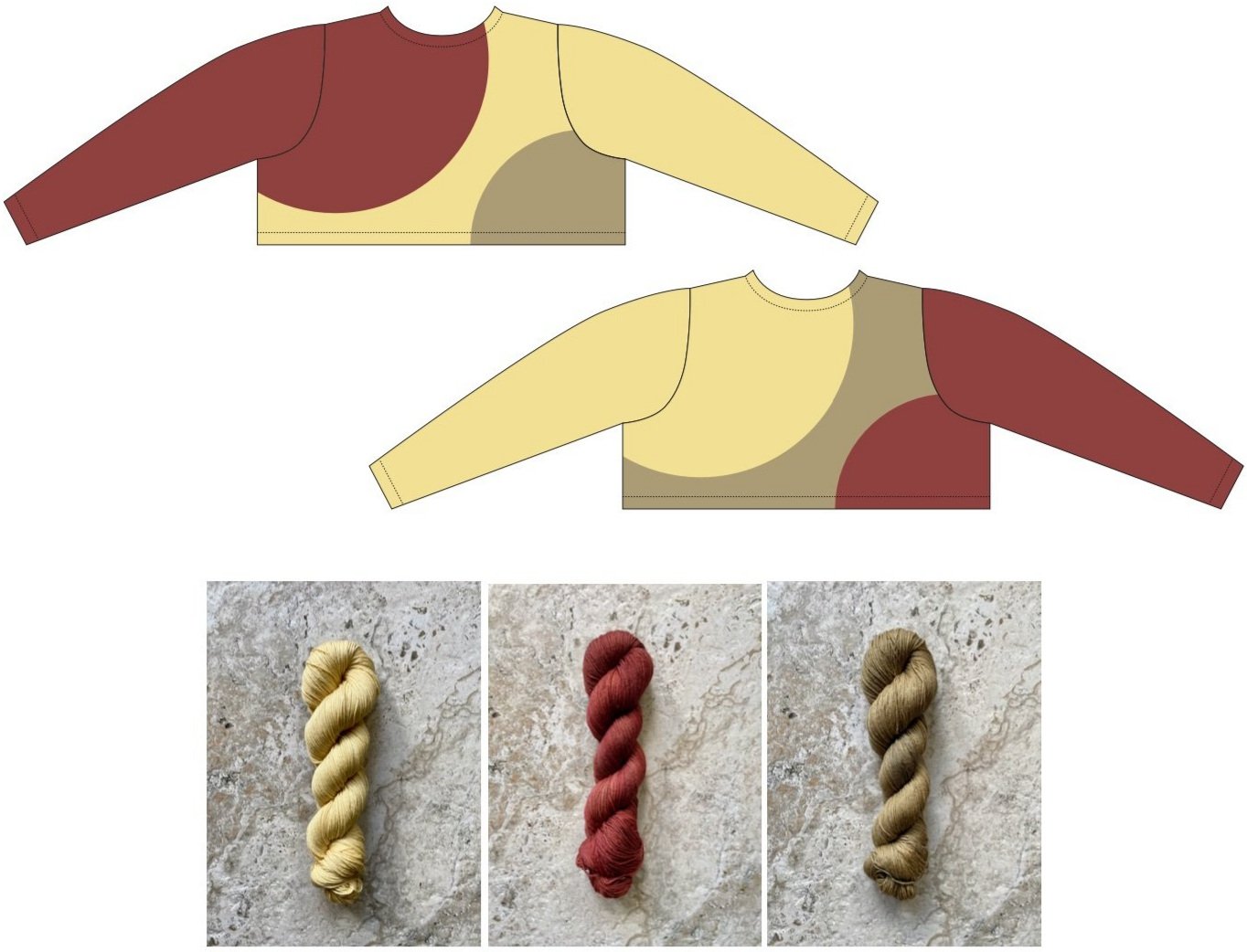   COLOR COMBO 2 (above):  Faded Gold, Garnet, Olive 